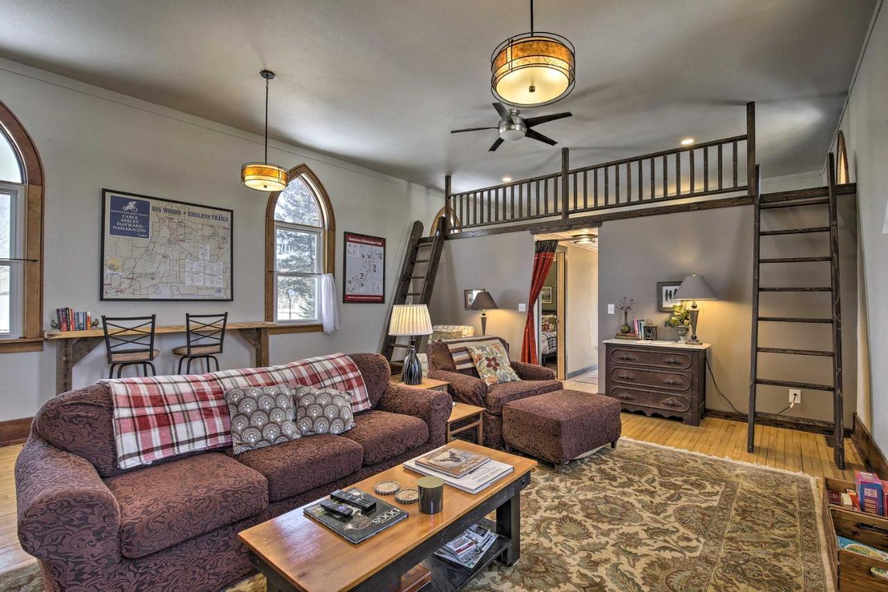 Renovated Historic Church Along Namekagon River! Seeley Exterior foto
